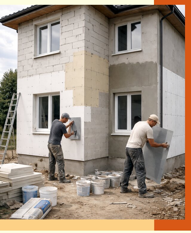 Утепление дома из газобетона в Острогожске от 4381 руб./м² — заказать у ТепломастерСтг